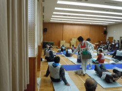 避難者スペースの様子