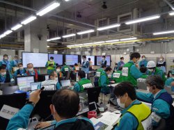 緊急時対策所の様子