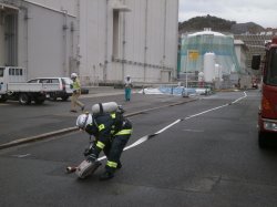 ホース展張作業