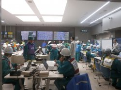 島根原子力発電所内での指揮命令訓練（免震重要棟）