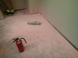 鎮火後の室内の様子（中国電力提供）