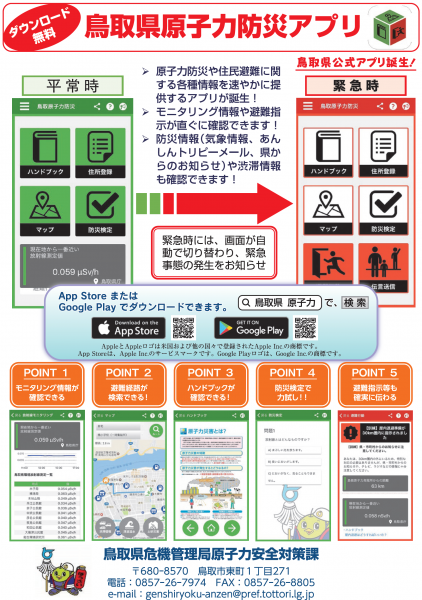 原子力防災アプリ（チラシ）